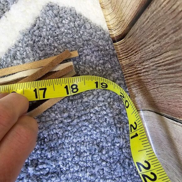 NWT New York & Co Boho Multi Brown Leather Braided Belt with Fringe Size M/L - Picture 7 of 7